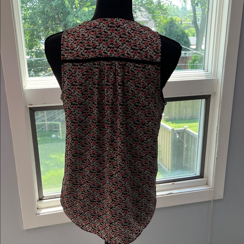 Collective Concepts Josie Black and Pink Floral Tank Top sz S NWT - Picture 3 of 4
